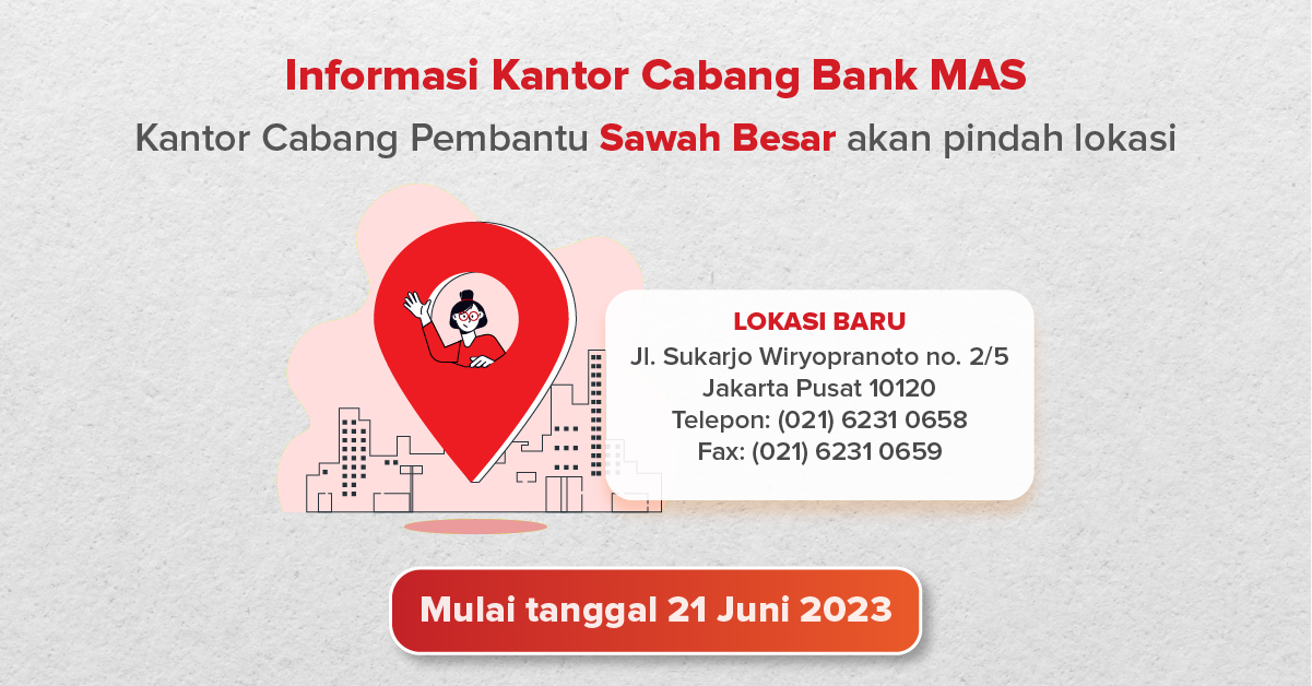 Information on Change of Address of Sawah Besar Sub-Branch Office